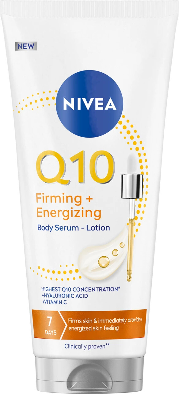 Nivea Q10 Firming & Energizing Body Serum Lotion Hyaluronic Acid Vitamin C 200ml