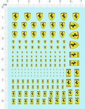 decalcomanie scivolo acqua FERRARI (1765) per kit modellini