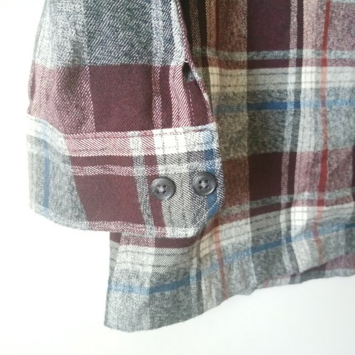 Vintage Crocodile Men's Size L Red Checked Plaid Shirt Long Sleeve Button Up - Picture 8 of 10
