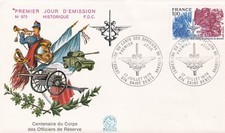 FRANCE 1976 FDC CENTENAIRE DU CORPS DES OFFICIERS DE RESERVE YT 1890