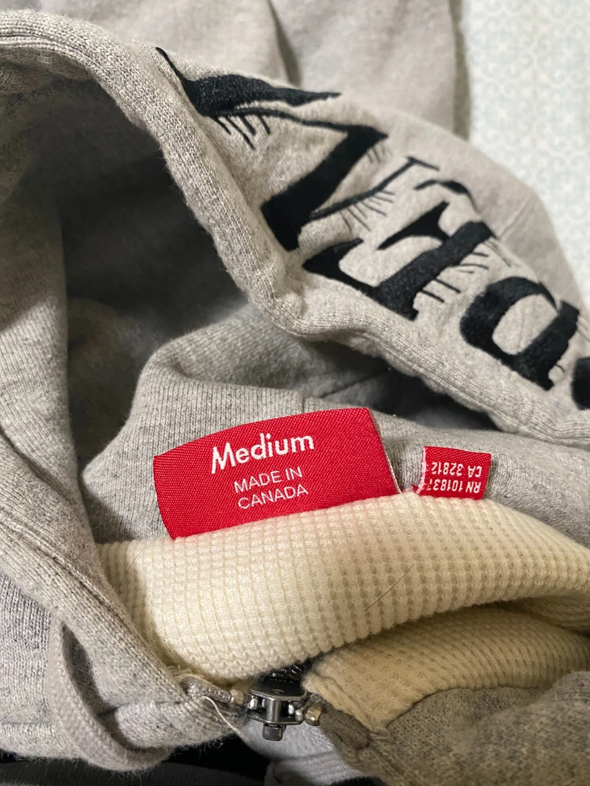 Felpa con cappuccio e zip foderata termica logo Supreme Kings vintage taglia M