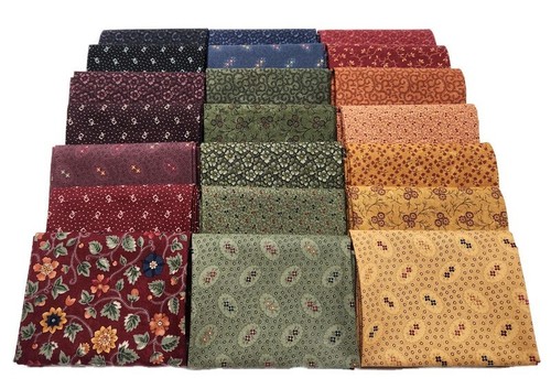 10 Fat Quarters - Kansas Troubles by Moda Calico Floral Flowers Quilting M228.05 - Picture 15 of 18