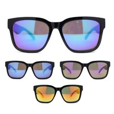 Kush Color Mirror Mens Oversize Horn Rim Hipster Sport Plastic Sunglasses