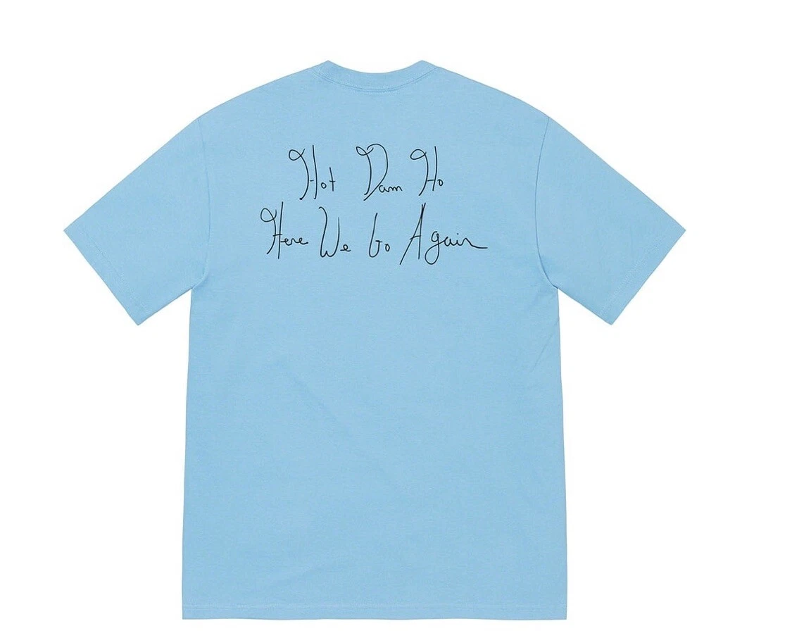 Light blue cheap supreme shirt