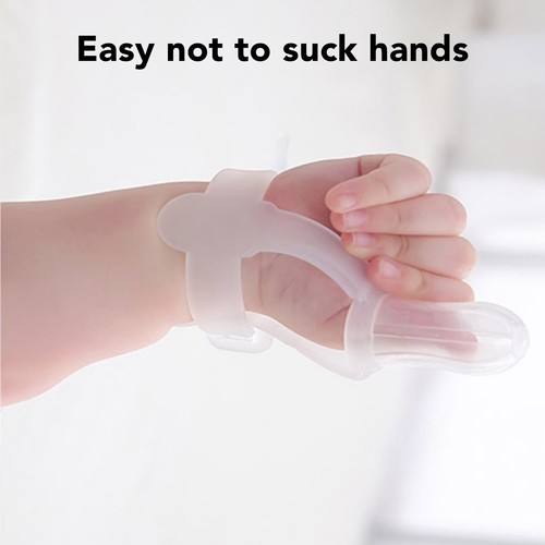 (Transparent)Baby Thumb Sucking Stop Adjust Thumb Guard Soft Silicone Thumb NEW - Picture 18 of 24