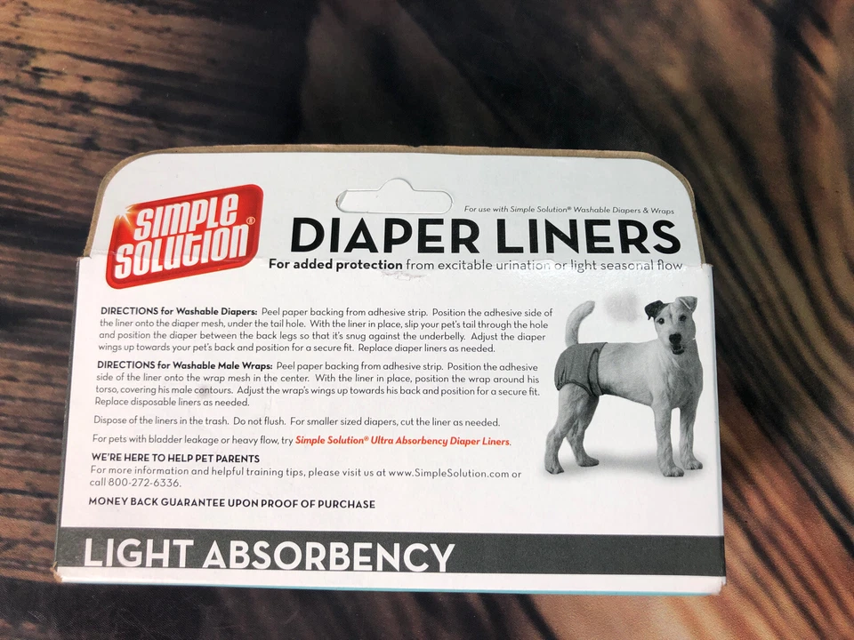 Simple Solution Dog Disposable Diaper Liners Light Absorbency 21 Count Diaper - Image 4 of 4
