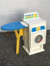 Vintage Fisher Price Laundry Center Washer Dryer Machine Pretend Play Made USA