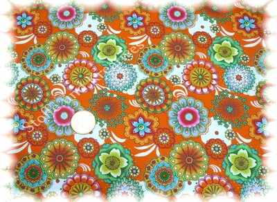 Dilara Shirt Stretch-Jersey orange Hilco 50 cm Meterware Stoff Stoffe nähen 