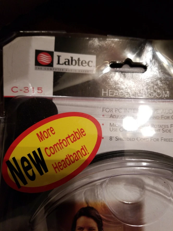 Labtec C-315 Mono Headset with Boom Microphone/8FT Shielded Cord/3.5 MM Plug - Image 2 of 4