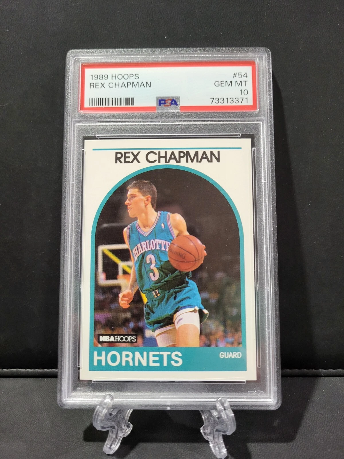 1989 NBA HOOPS REX CHAPMAN #54 BASKETBALL CARD HORNETS PSA 10 GEM MINT