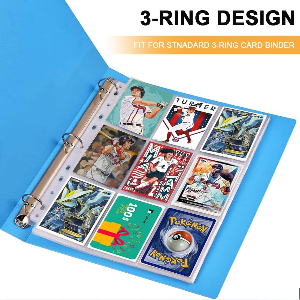 540 Pockets Card Sleeves Binder Sheets Baseball Card Sleeves Pages for