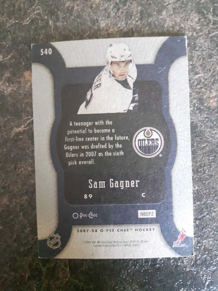2007-08 O-Pee-Chee Marquee Rookie Sam Gagner RC Card# 540 - Image 2 of 2