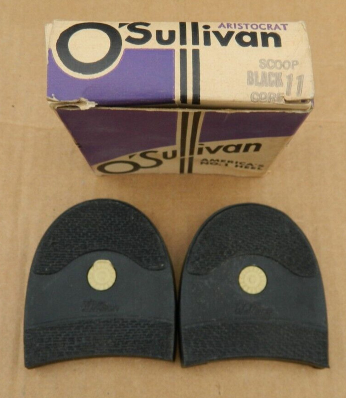 Vintage O'Sullivan Aristocrat Scoop Black Core Heels Size 11 ORIGINAL BOX-NIOB
