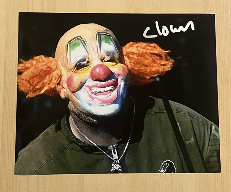 CLOWN HAND SIGNED 8x10 PHOTO AUTOGRAPHED SLIPKNOT FOUNDER SHAWN