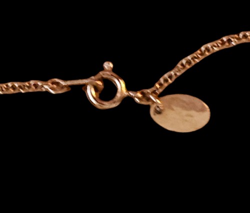 Hermoso collar clásico iglesia vintage Park Lane cruz retorcida 18" tono dorado - Imagen 9 de 10