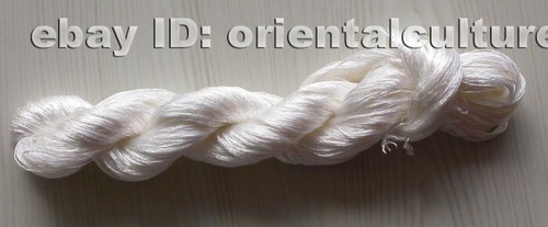 Chinese 100%real natural mulberry silk,undyed embroidery silk floss/thread - Picture 2 of 3