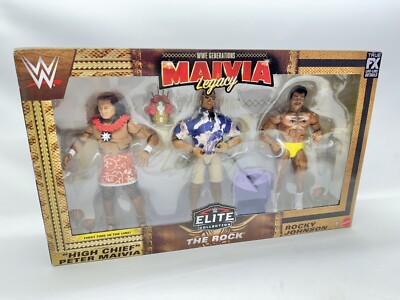 #ad WWE Mattel Elite Rock Rocky Johnson Peter Maivia WWE Generations Legacy 3 Pack $19.99