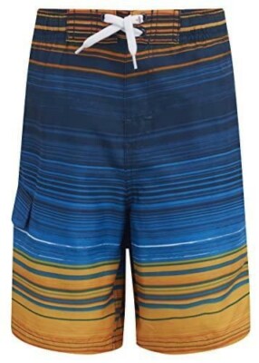 Kanu Surf Boys' Barracuda Quick Dry UPF Beach Swim Trunk, Surfline