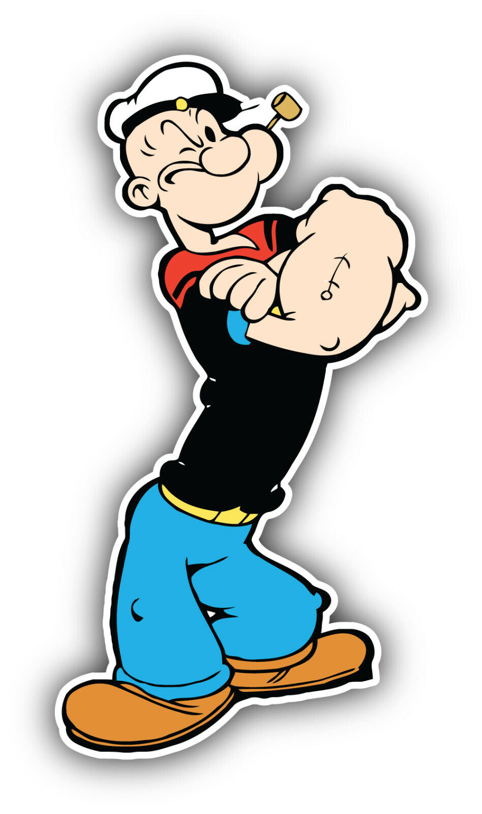 Popeye Cartoon Sticker Bumper Decal - ''SIZES'&#039 ...