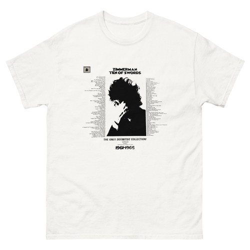 T-shirt classica unisex Zimmerman Ten of Swords Bob Dylan Bootleg - Foto 4 di 9