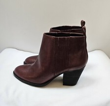 Nine West Dress Ankle Bootie Boots Women’s Burgundy Slip-on Size 7