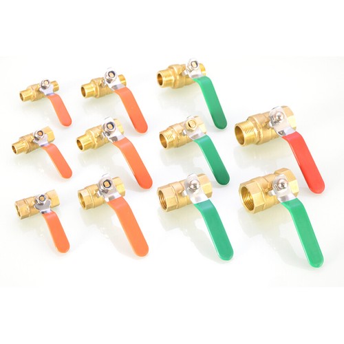 Brass Ball Valve BSP 1/4"-3/4" Thread,8mm-12mm Hose Barb Water Gas Line Shut-off - Picture 7 of 32