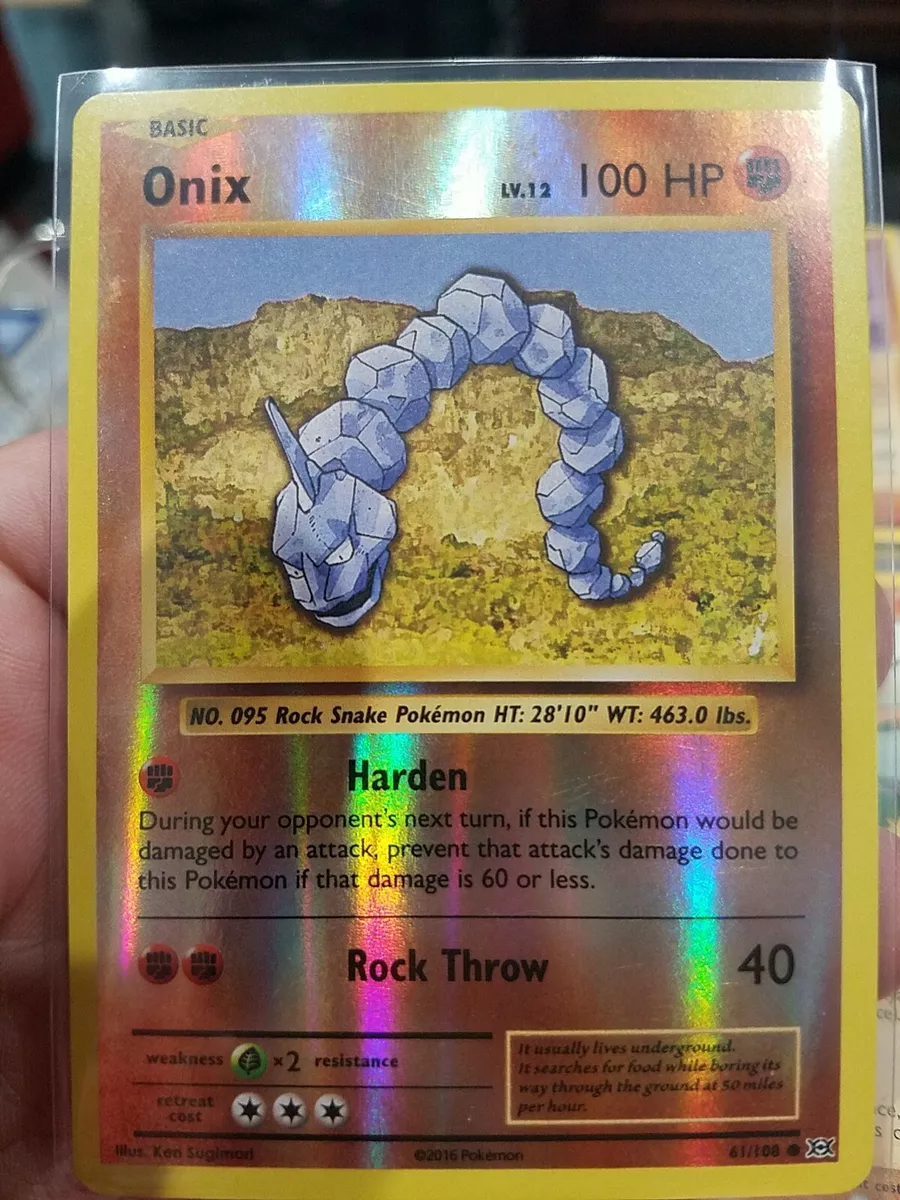 Pokemon Card TCG Trading Card Game XY Evolution #61/108 Onix English