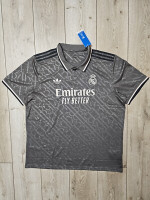 REAL MADRID 2024 2025 THIRD FOOTBALL SHIRT SOCCER JERSEY NEW 2XL