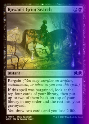 MTG Magic the Gathering Rowan's Grim Search (104/515) Wilds of Eldraine LP FOIL