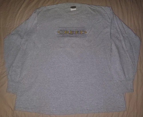 CREED WEATHERED CONCERT TOUR LONG SLEEVE T SHIRT XL 2000s vintage concert t-shirt, vintage, size XL, single stitch, B+ condition