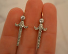 Antique Art Deco 18k Gold and 0.70 CT Diamond Earrings 3.4 Gr 1930's
