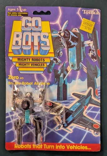 1984 TONKA GOBOTS "Zero" 40 Enemy Robot Airplane Transformer New SEALED GO BOTS