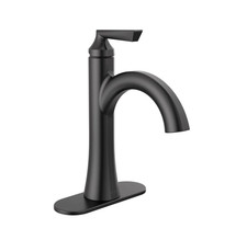 Delta Rinna Single Handle Bathroom Faucet - Matte Black - 15874LF-BL