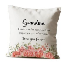 Floral Cozy Grandma Throw Pillow Covers,Thank You Gifts for Grandma-02