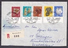 w1780/ Switzerland Rabbit Badger Hedgehog Registered FDC Cover 1965