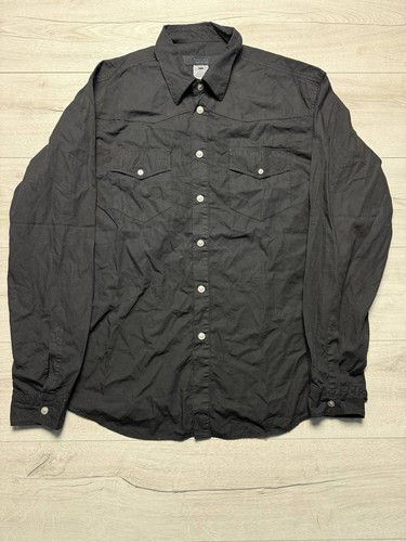 Versace Jeans Couture, Vintage VERSACE JEANS COUTURE Black Western Shirt Men XXL Made in Italy ITTIERRE