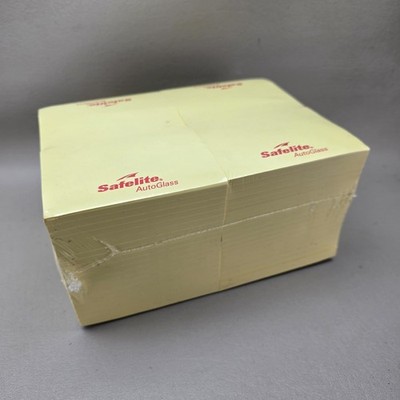 3M PostIt Notes 3x4 Canary Yellow Case of 80 Pads Safelite AutoGlass Logo