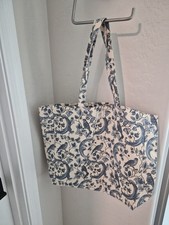 S zane X Antoinette Poisson Blue Birds Cotton Tote Shoulder Bag - fast shipping