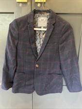 Appaman Navy Plaid Wool Blazer And Appaman Boys White Dress Shirt