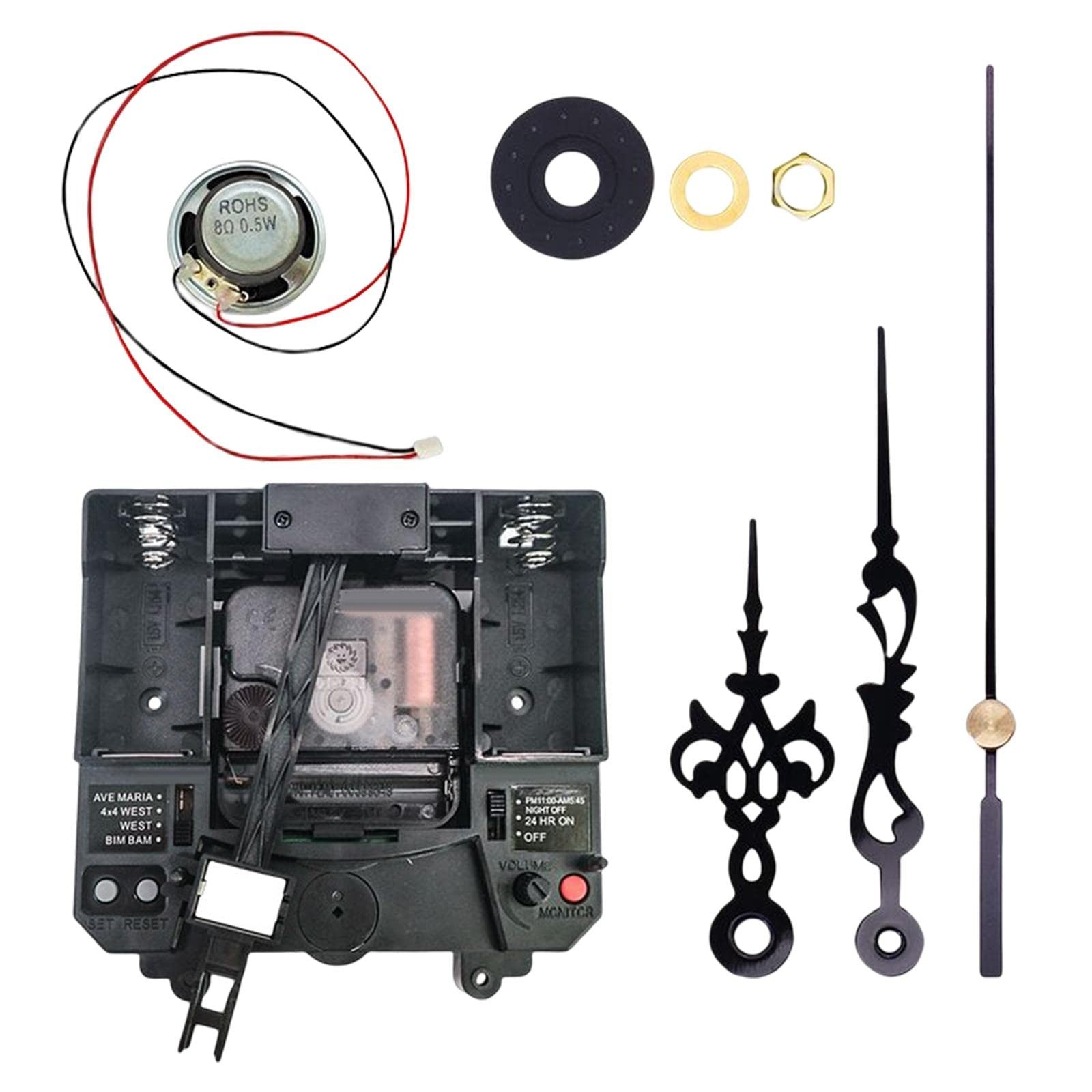 Quartz Clock Movement Mechanism Hands Silent Music Box Kits Repair Tool Parts