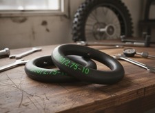 2 Pcs 2.50-10 Inner Tube, Straight Valve Stem, Reinforced Thickness