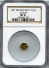 1871 California Fractional Gold — photo from another recent sale
