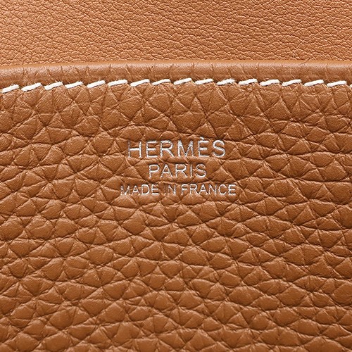 HERMES 2WAY bag Arzan 25 Taurillon Clemence  gold SilverMetal Handbag Shou - Picture 8 of 11