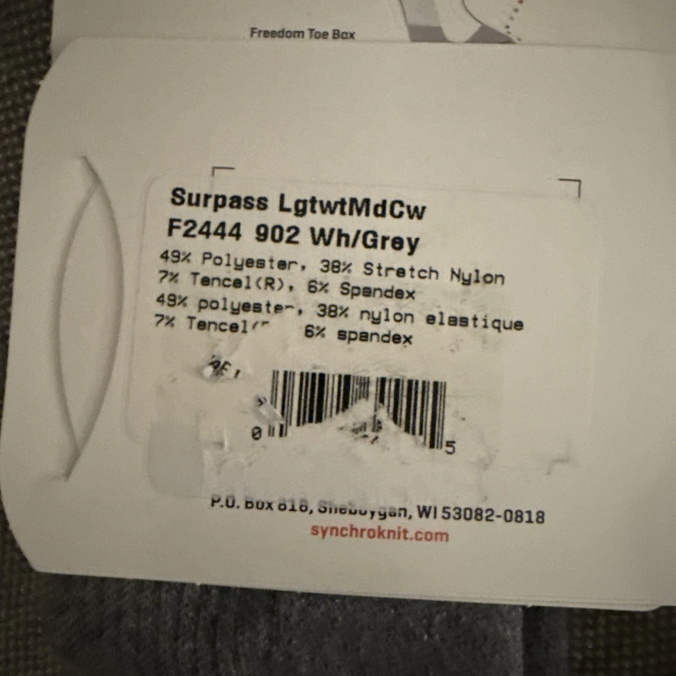 X2 WIGWAM SynchroKnit Calcetines Largos Mezcla Lana Sin Deslizables XL Talla 12-15 Media Crew Foto 4 de 4