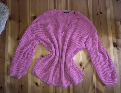 Marc O Polo Strickpullover 75% Alpaka Pink V Ausschnitt XL Oversize Gepflegt 