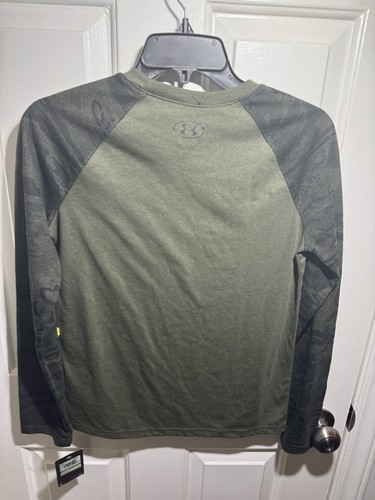 Under Armour Camo Logo T-shirt. Size Youth LG Color OD Green New With Tags - Picture 2 of 6