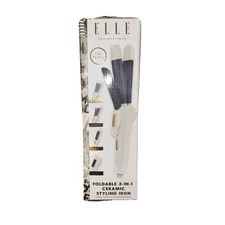ELLE 1 Inch Foldable 3 In 1 Ceramic Styling Iron Curls Waves & Straightens 400 D
