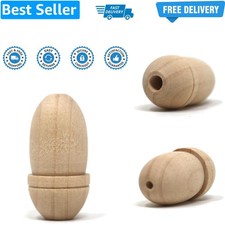 Large Wooden Wood Acorn Cord