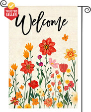 Fall Floral Garden Flag 12X18 Inch Double Sided Outside, Autumn Flowers Seasonal