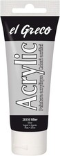 KREUL 28350 - El Greco Acrylic, 75 ml Tube in silber, hochpigmentierte, glänzend